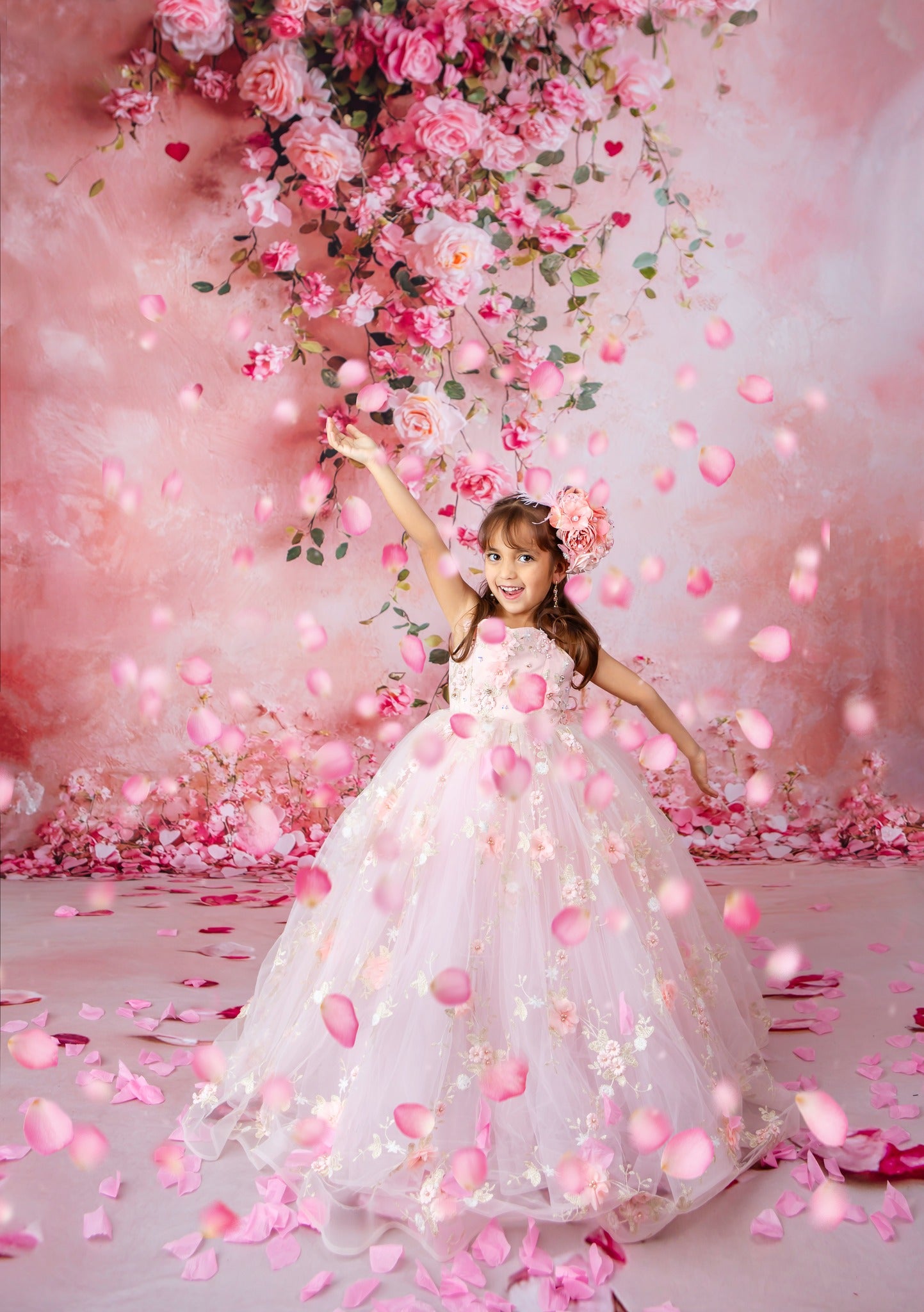 Cascading Rose Canvas - Sweep Sizes Only