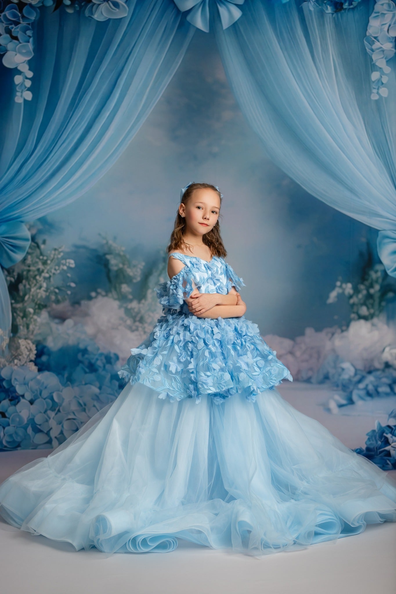 Little Bow Blue - With Sweep Option