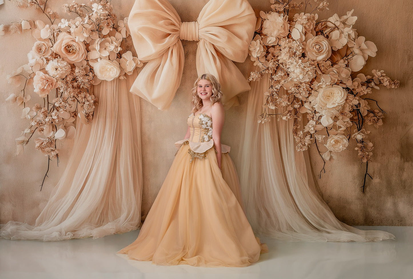 Soft Bow & Tulle - With Sweep Option