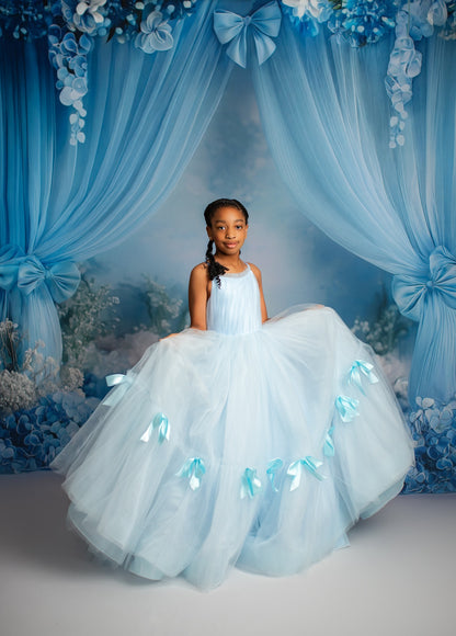 Little Bow Blue - With Sweep Option