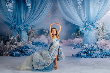 Little Bow Blue - With Sweep Option
