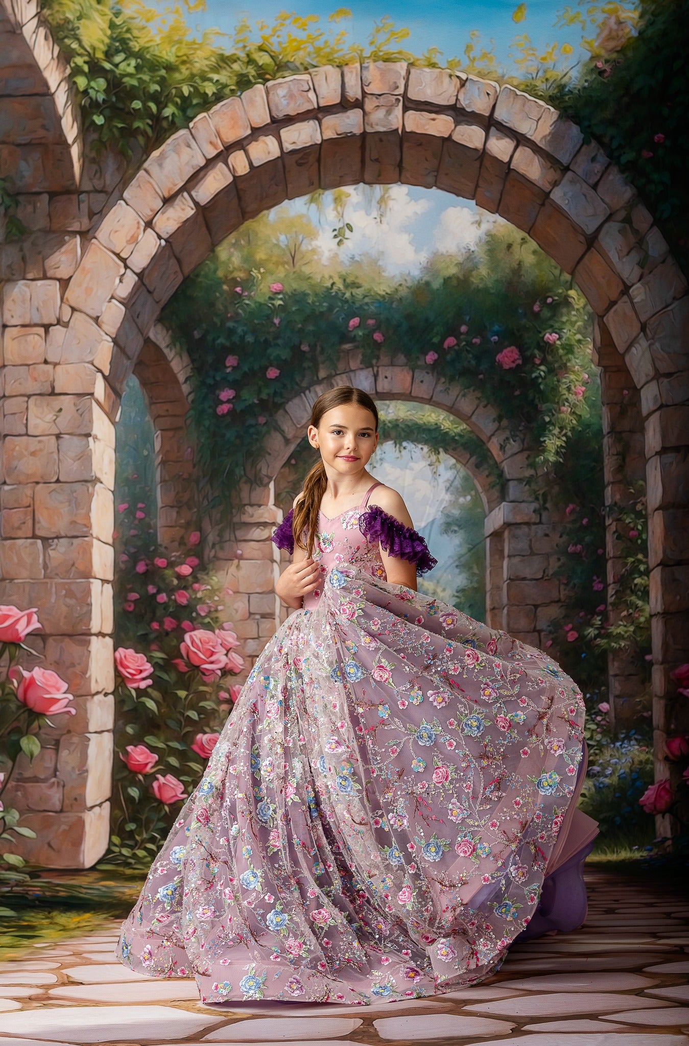 Arcadian Rose Gate - With Sweep Option