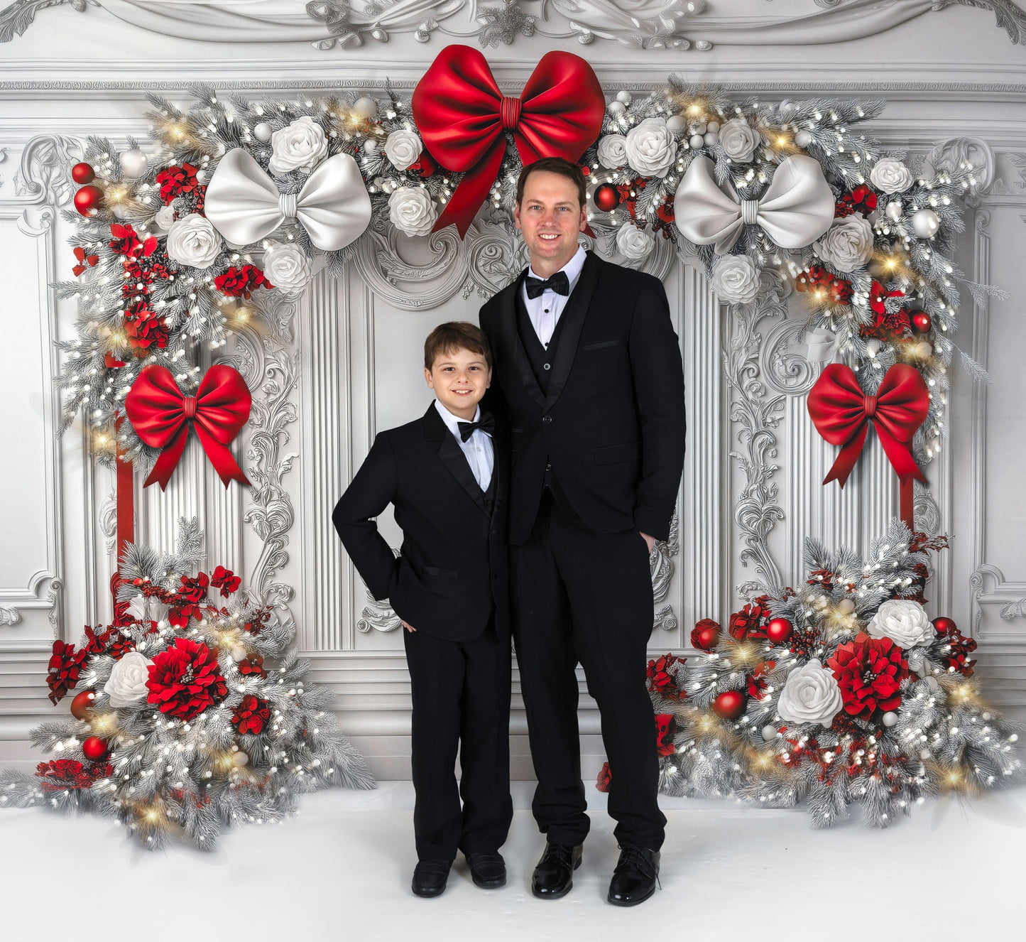 Fancy Red & White Wall - with Sweep Option