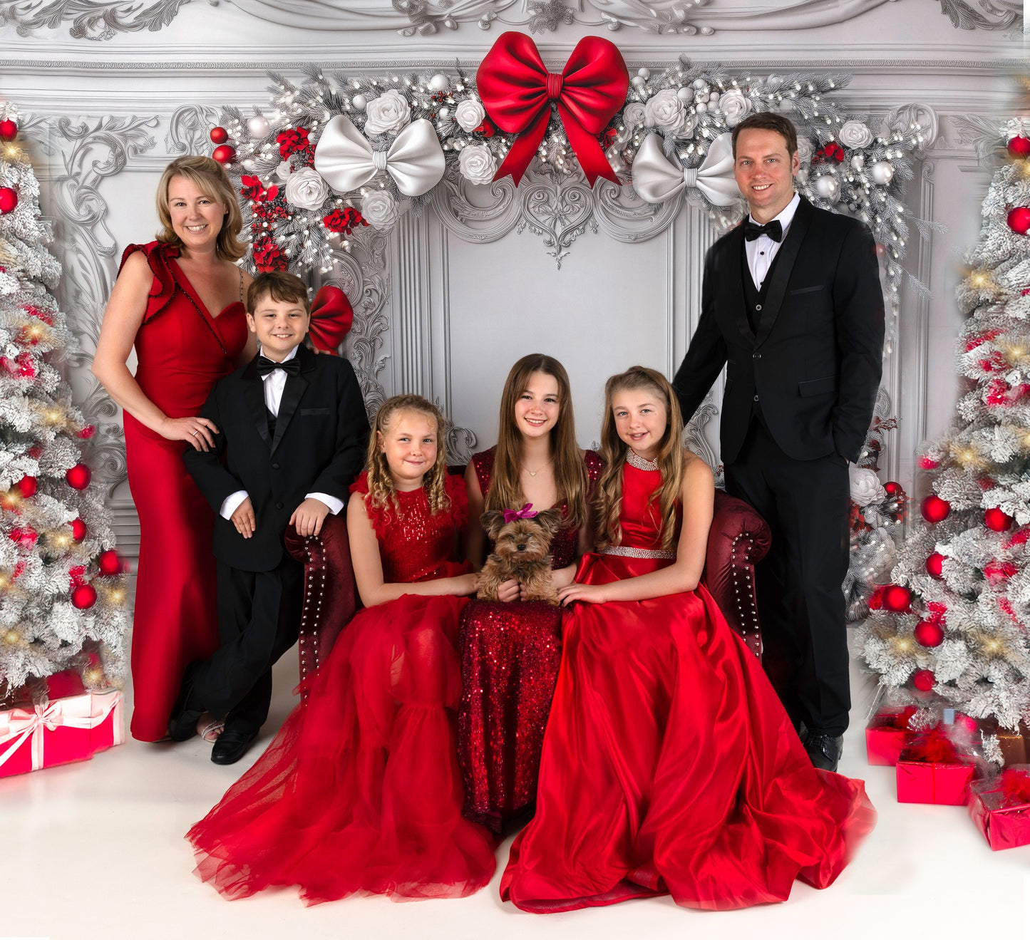 Fancy Red & White Wall - with Sweep Option