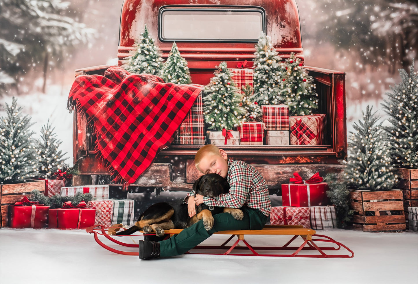 Festive Pickup Truck - with Sweep Option