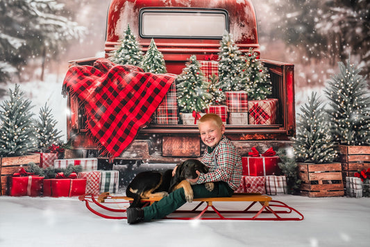 Festive Pickup Truck - with Sweep Option