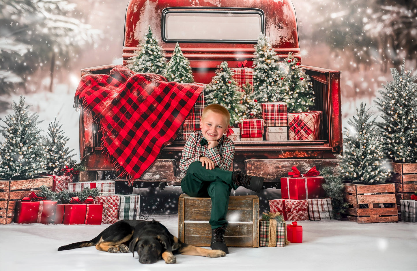 Festive Pickup Truck - with Sweep Option