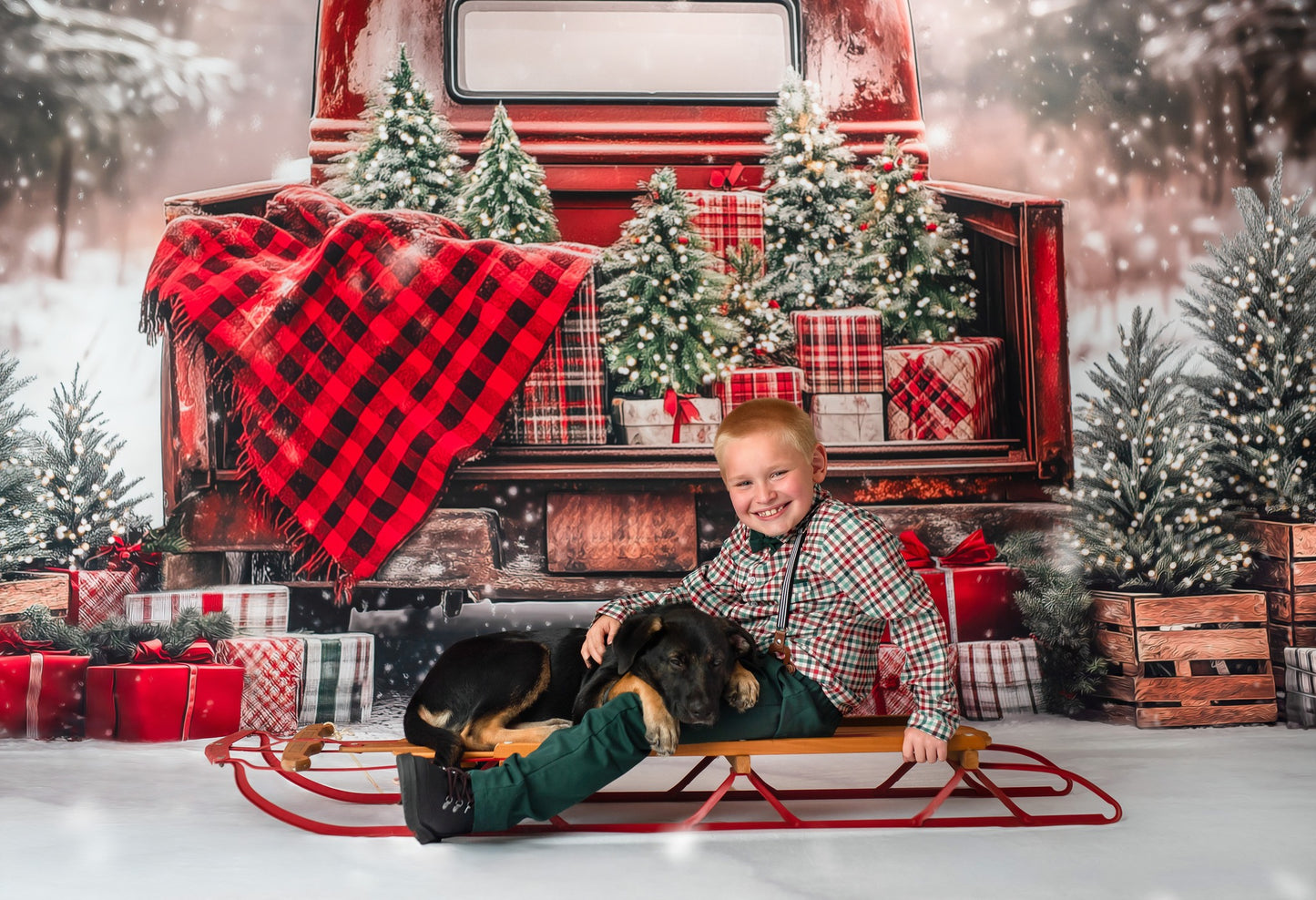 Festive Pickup Truck - with Sweep Option