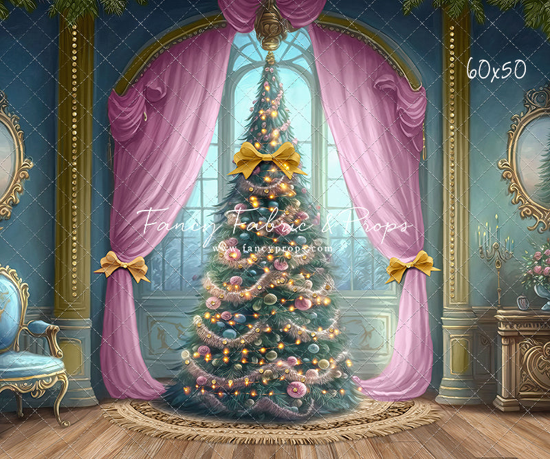 Christmas Wishes - Blue With Wood Floor - with Sweep Option