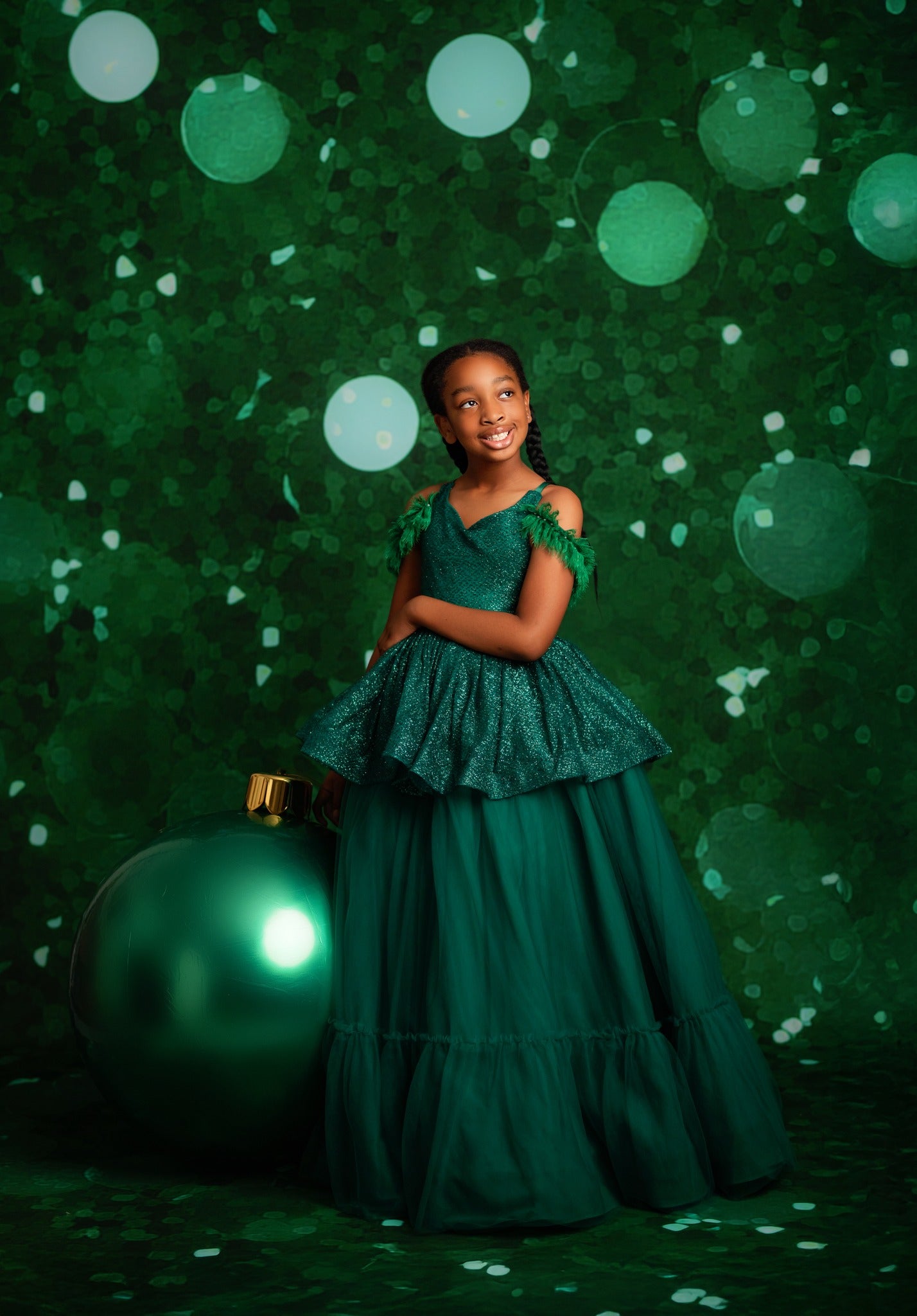 Bright Emerald Bokeh