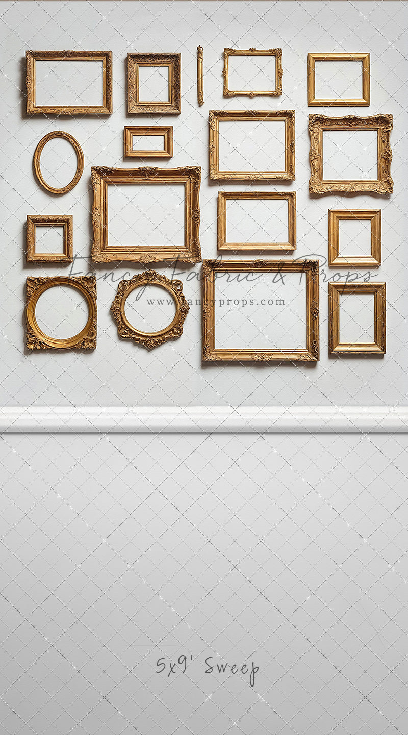 White Frame Wall - White Floor - With Sweep Option