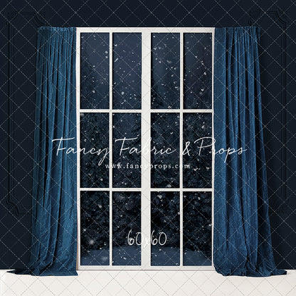 True Blue Christmas Window