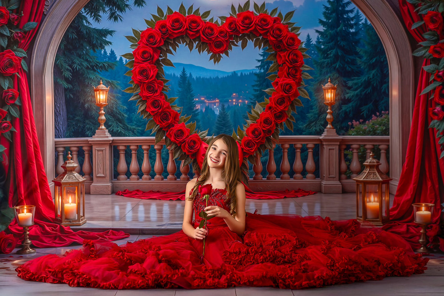 Heart of Roses - With Sweep Option