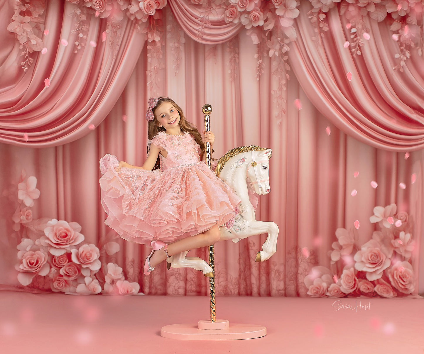 Rosy Vienna Drapes - With Sweep Option