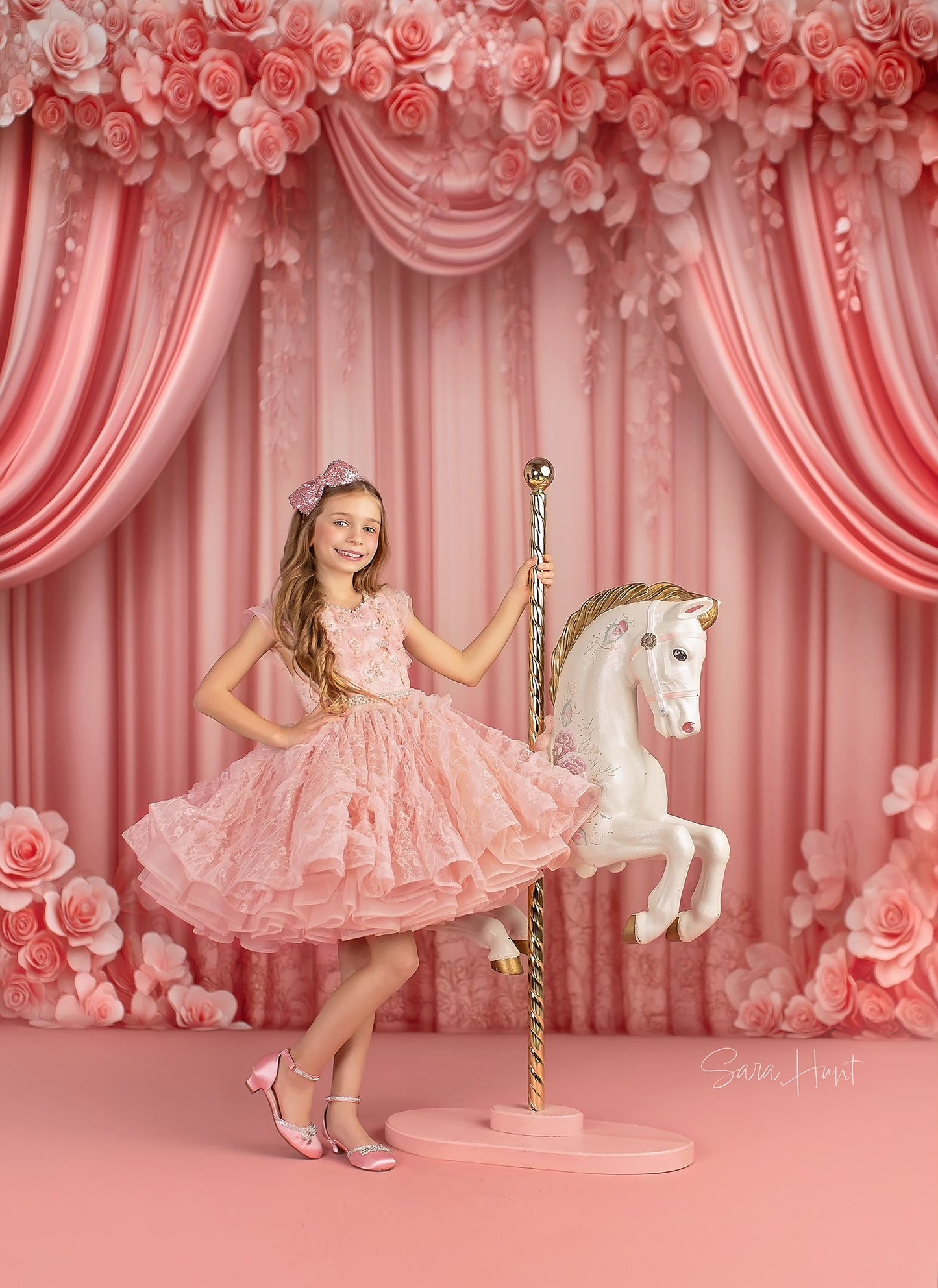 Rosy Vienna Drapes - With Sweep Option