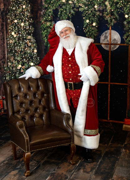 Rustic Winter Garland Window