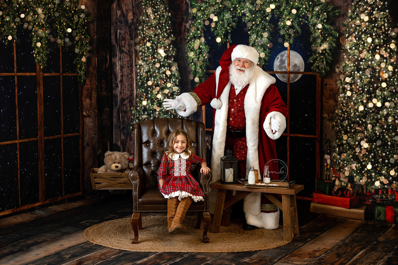 Rustic Winter Garland Window