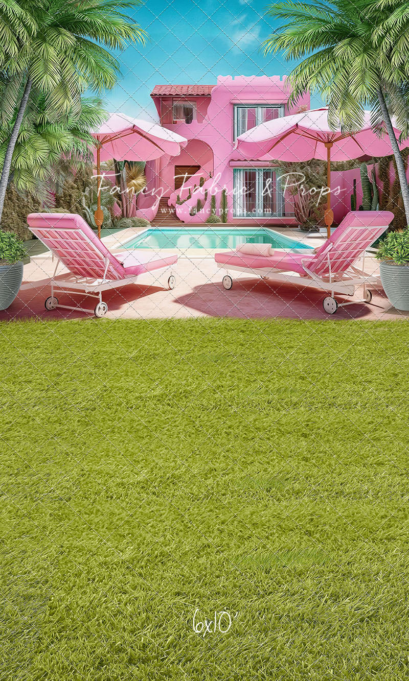 Barbie's Poolside Vacation - Grass Floor - With Sweep Option