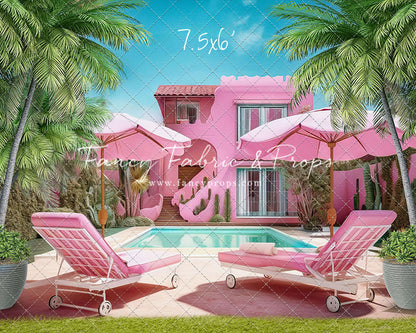 Barbie's Poolside Vacation - Grass Floor - With Sweep Option