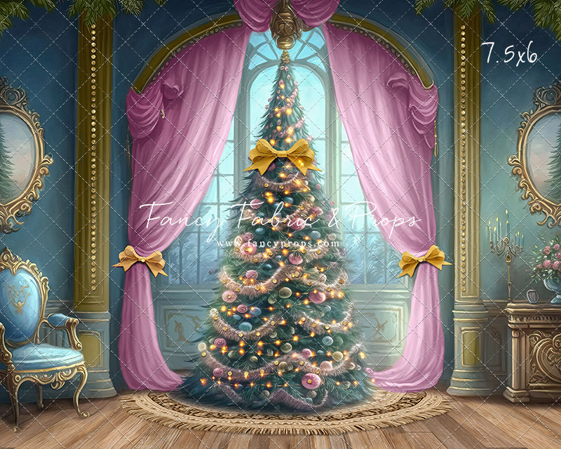 Christmas Wishes - Blue With Wood Floor - with Sweep Option