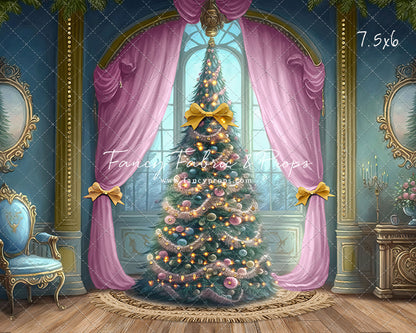 Christmas Wishes - Blue With Wood Floor - with Sweep Option