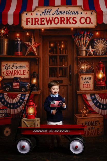 Liberty Sparks Fireworks Stand - With Sweep Option