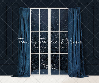 True Blue Christmas Window