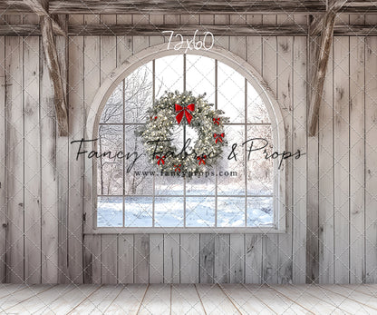 Farmhouse Christmas Window