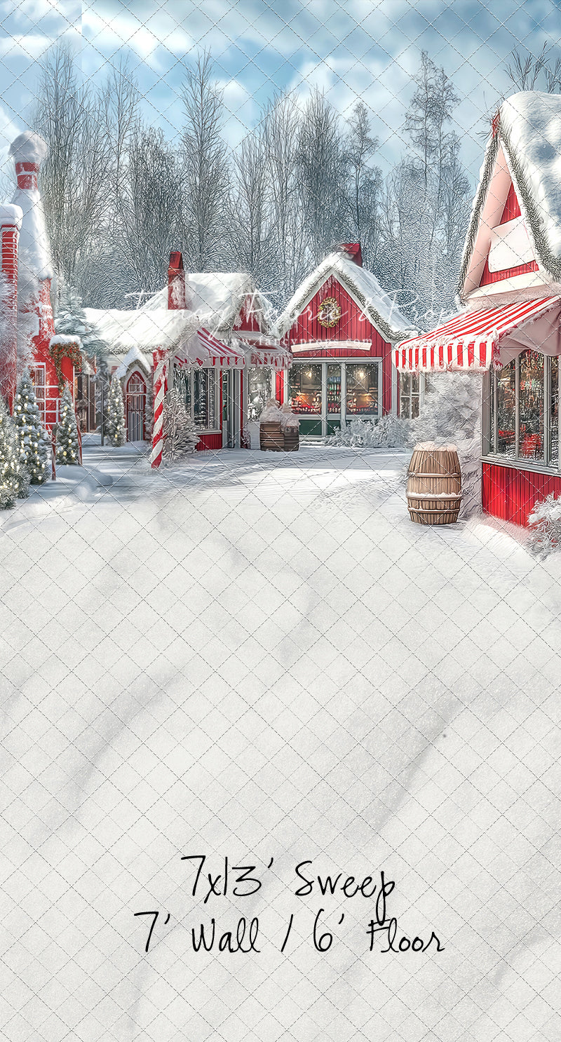 North Pole Cozy Street - with Sweep Option
