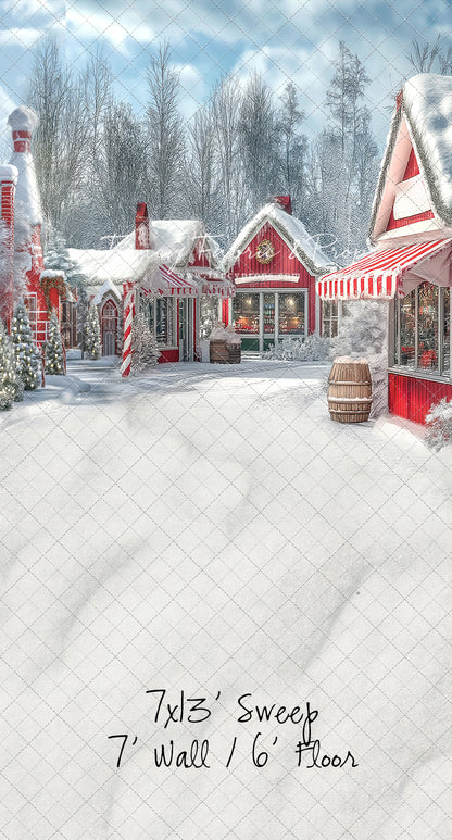 North Pole Cozy Street - with Sweep Option