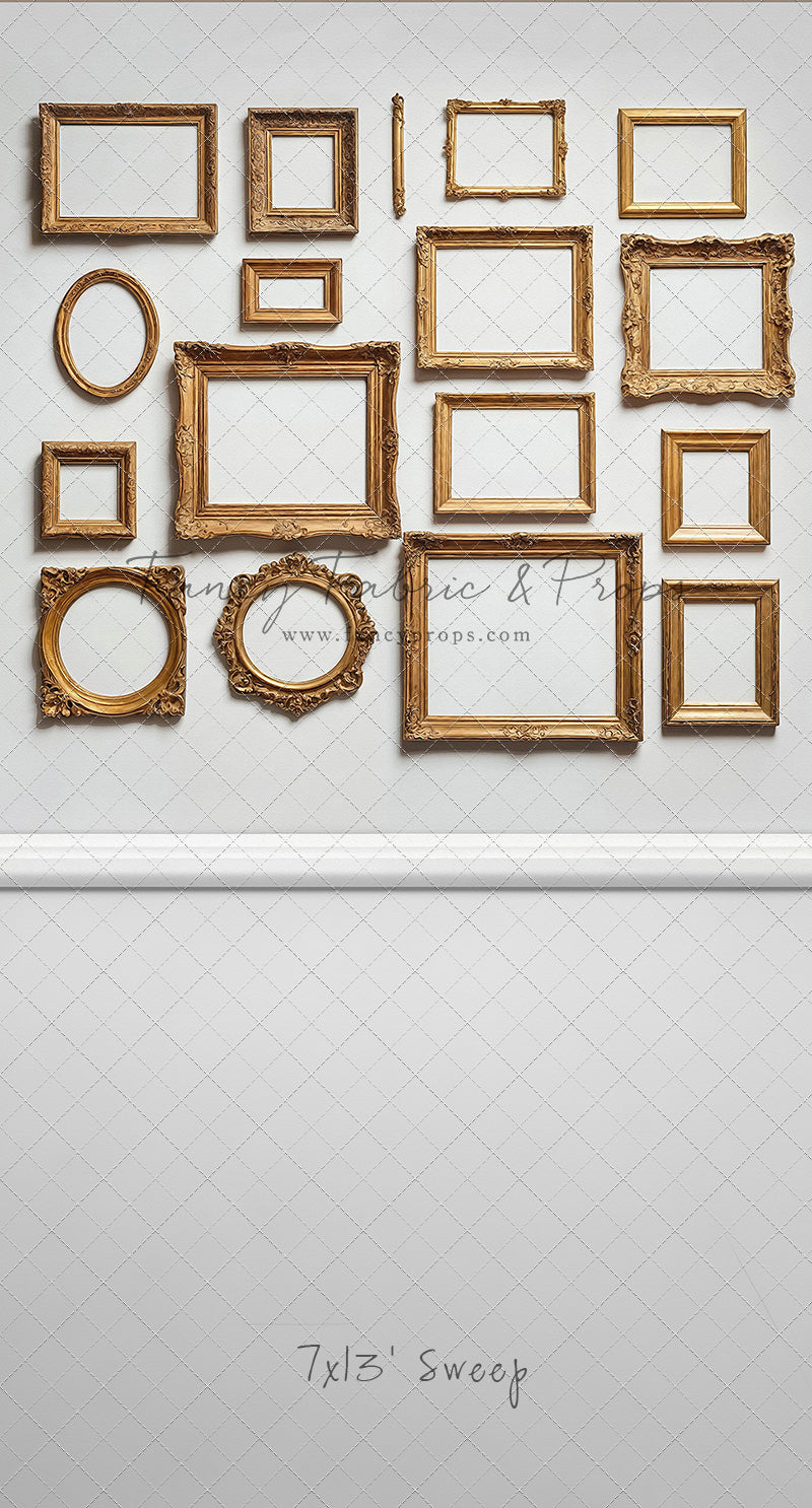 White Frame Wall - White Floor - With Sweep Option