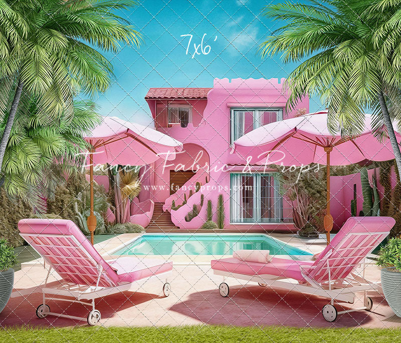 Barbie's Poolside Vacation - Grass Floor - With Sweep Option