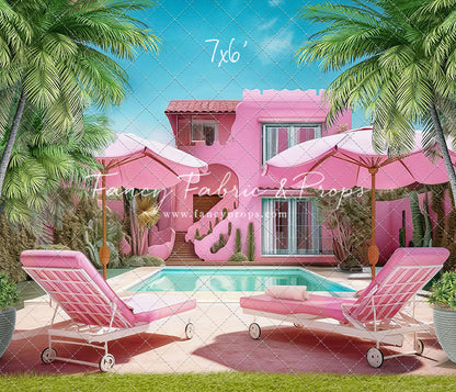 Barbie's Poolside Vacation - Grass Floor - With Sweep Option