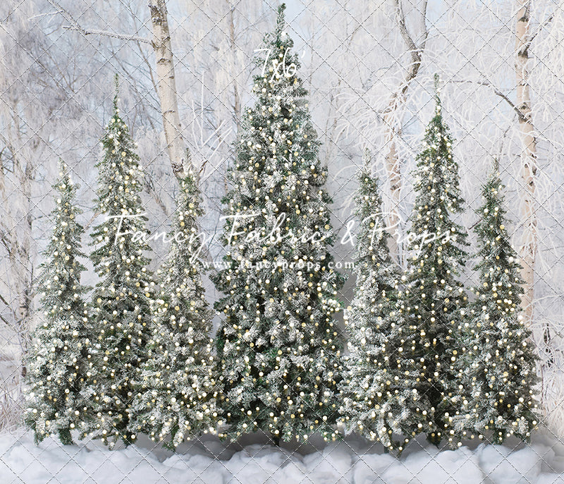 Winter Christmas Barn Forest