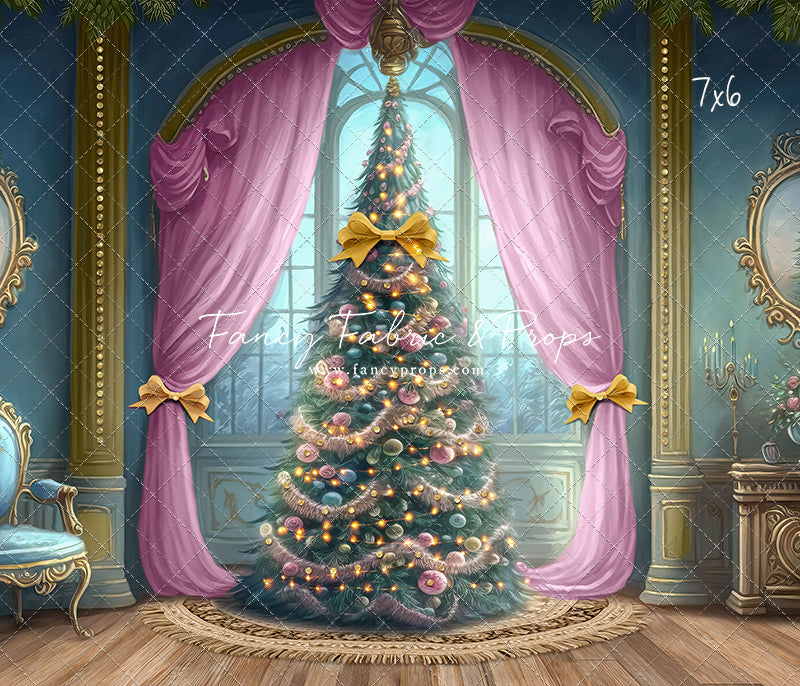 Christmas Wishes - Blue With Wood Floor - with Sweep Option