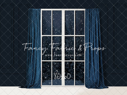 True Blue Christmas Window