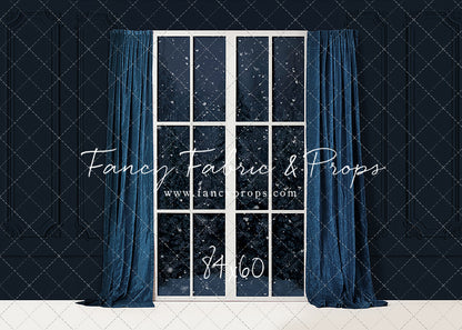 True Blue Christmas Window