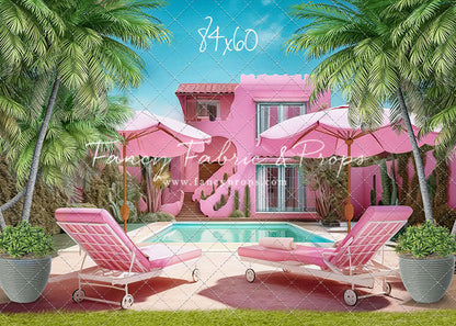 Barbie's Poolside Vacation - Grass Floor - With Sweep Option