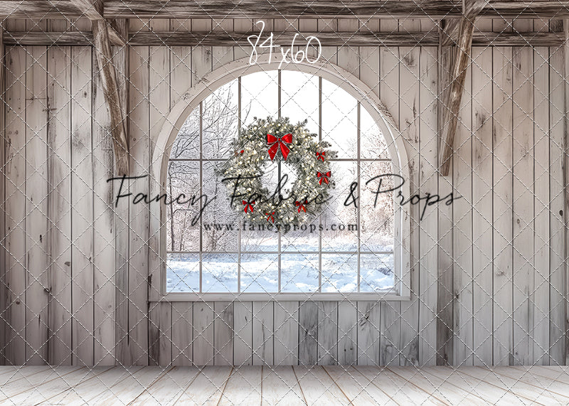 Farmhouse Christmas Window