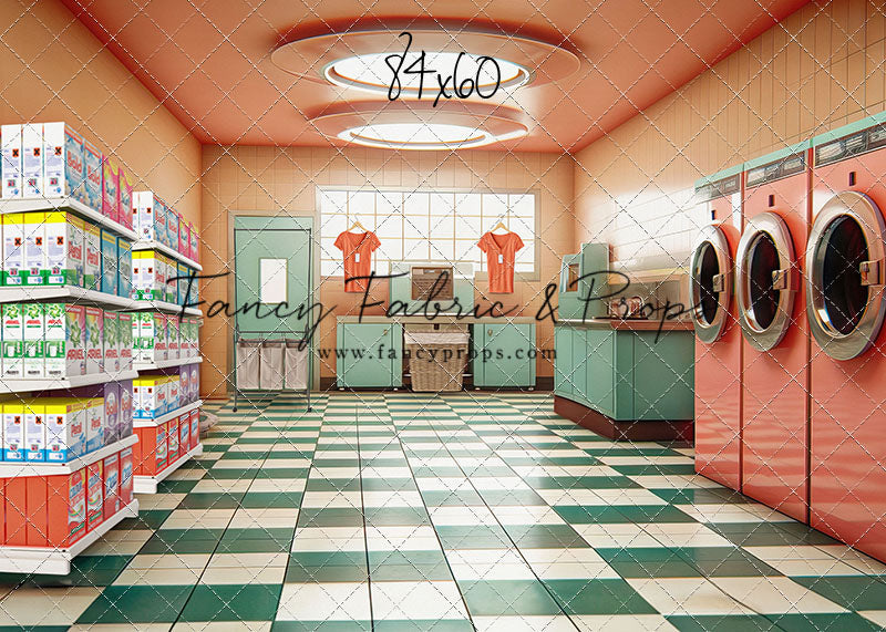 Laundry Day - Coral - With Sweep Option