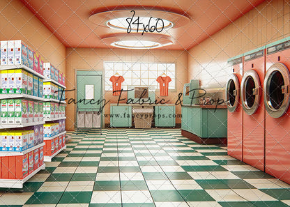 Laundry Day - Coral - With Sweep Option