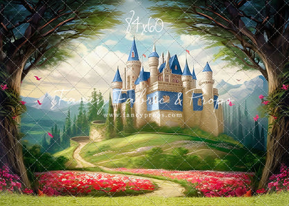 Royal Castle - Blue with Grass- With Sweep Option