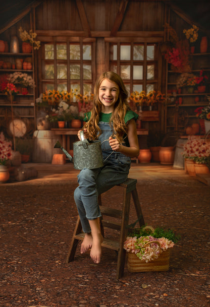 Rustic Greenhouse Blooms - With Sweep Option