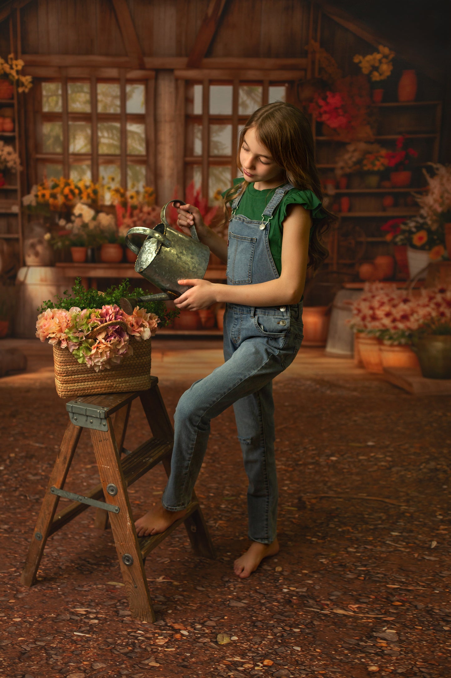 Rustic Greenhouse Blooms - With Sweep Option