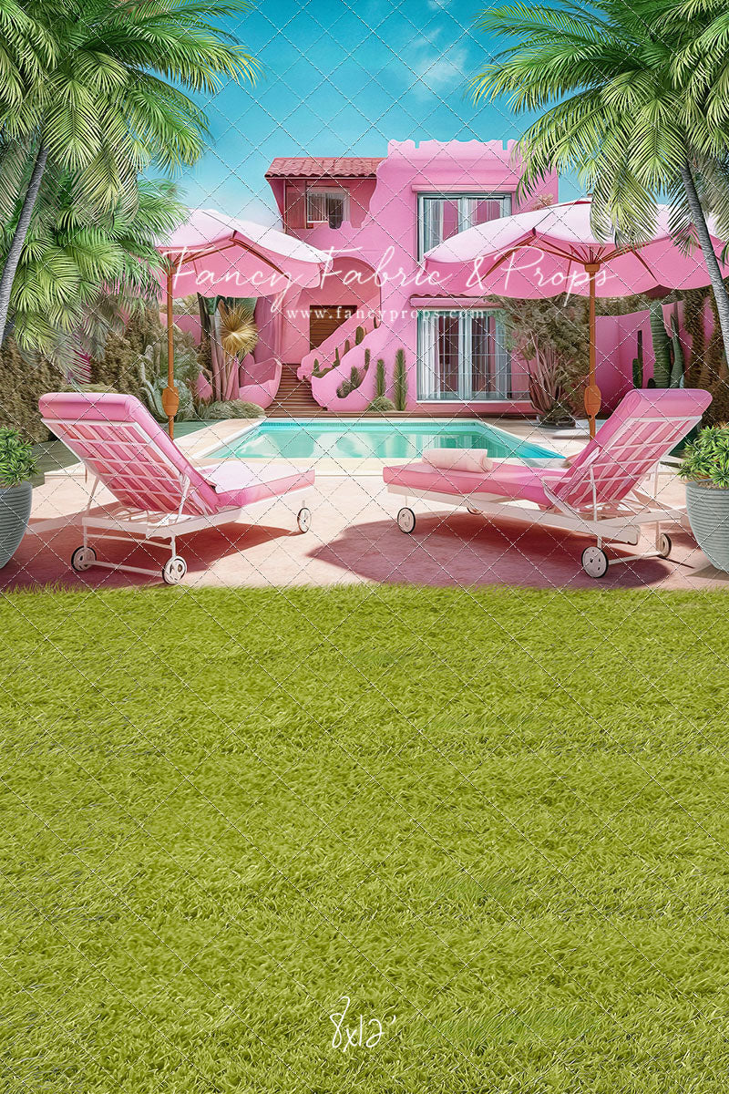 Barbie's Poolside Vacation - Grass Floor - With Sweep Option