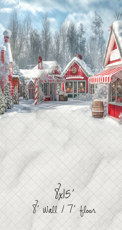 North Pole Cozy Street - with Sweep Option