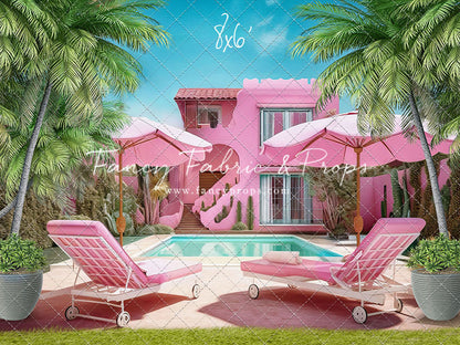 Barbie's Poolside Vacation - Grass Floor - With Sweep Option