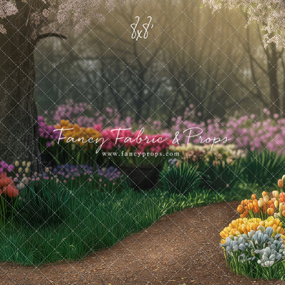 Rustic Spring Flower Stand - Room