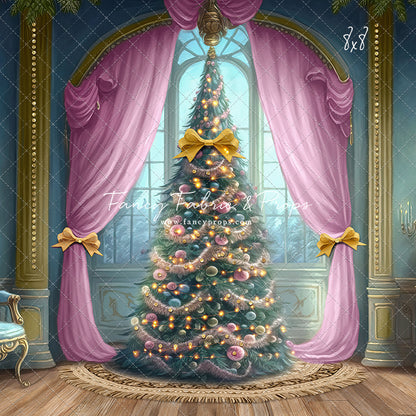 Christmas Wishes - Blue With Wood Floor - with Sweep Option