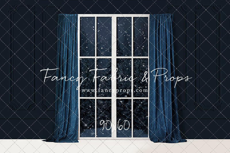 True Blue Christmas Window